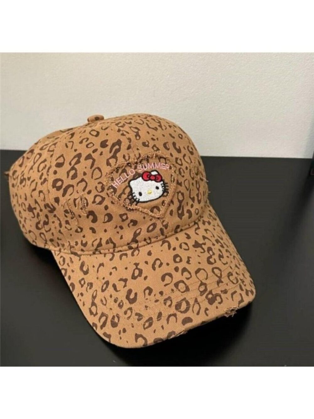 Embroidered Leopard Print Baseball Cap - Picture 5 of 5